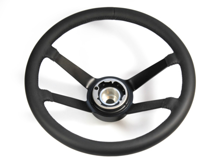 Mozzo esteso con volante in pelle piatto profondo 380 mm stile Carrera RS. Porsche 911 dal 1965 al 1973 - 91134708205